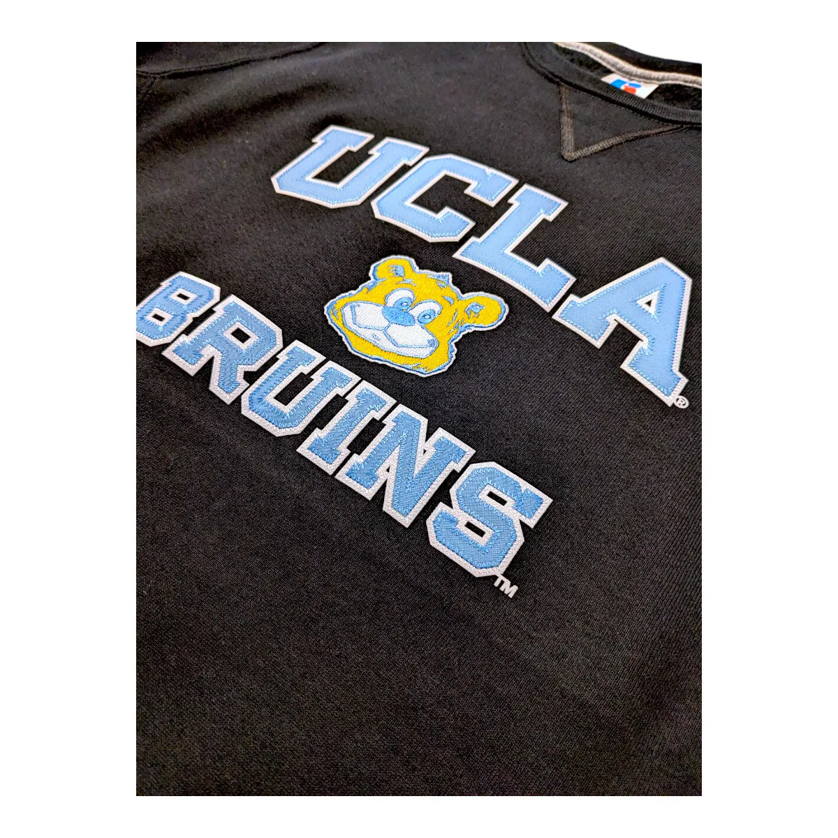 UCLA Joe Bear Bruins Fleece Crew Black