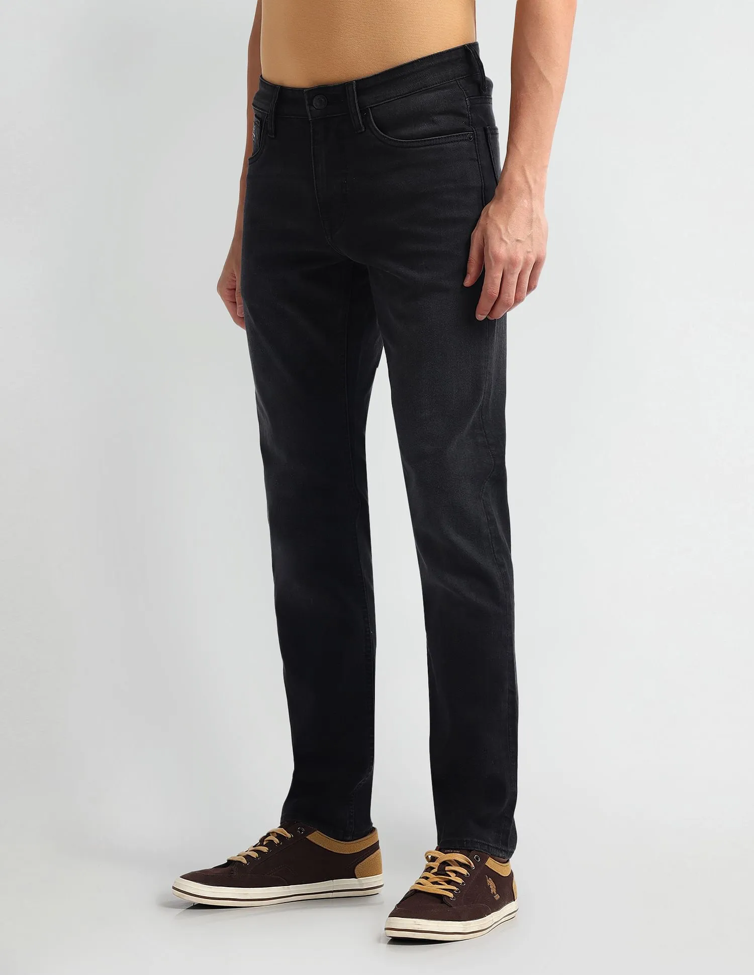 U.S. Polo Assn. Denim Co. Brandon Slim Tapered Fit Black Jeans