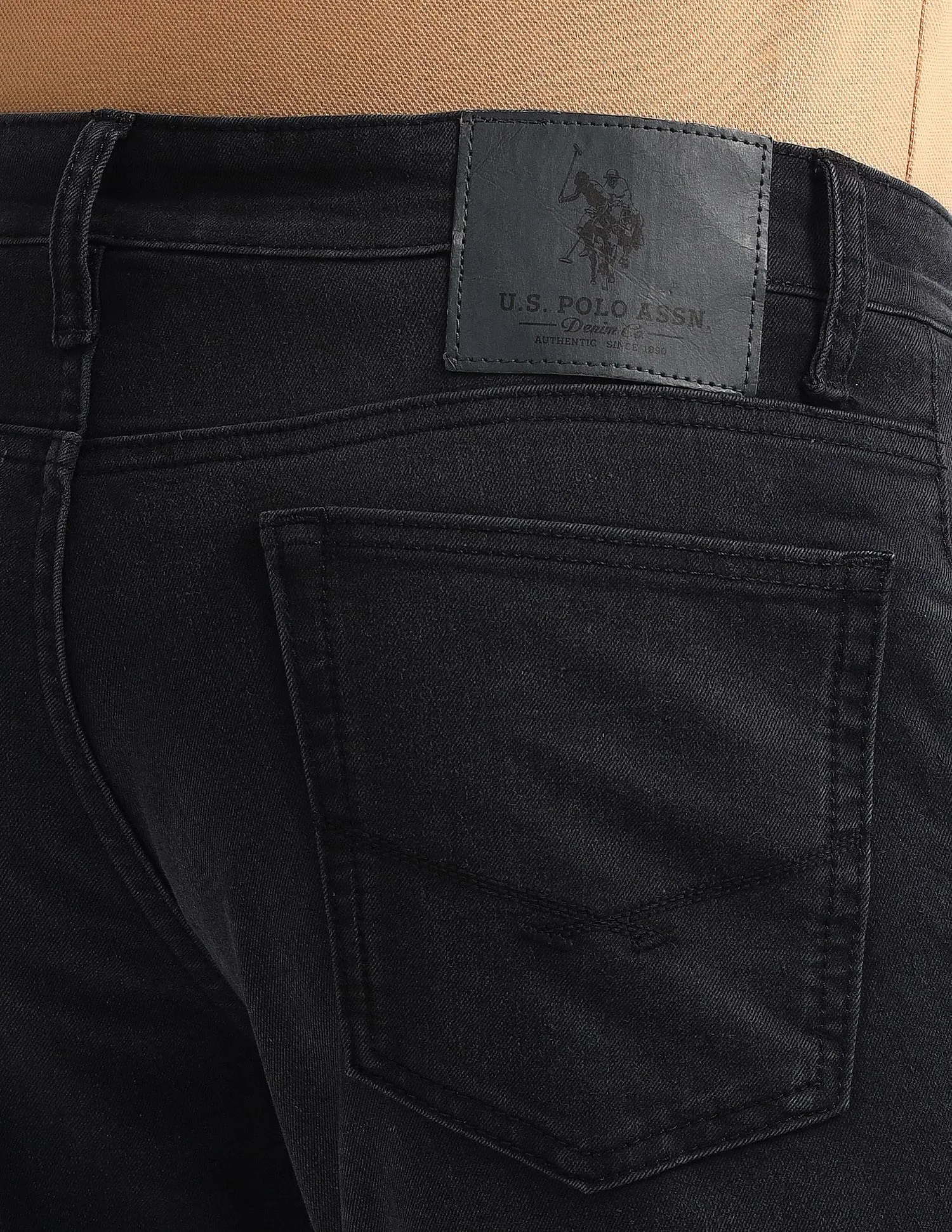 U.S. Polo Assn. Denim Co. Brandon Slim Tapered Fit Black Jeans