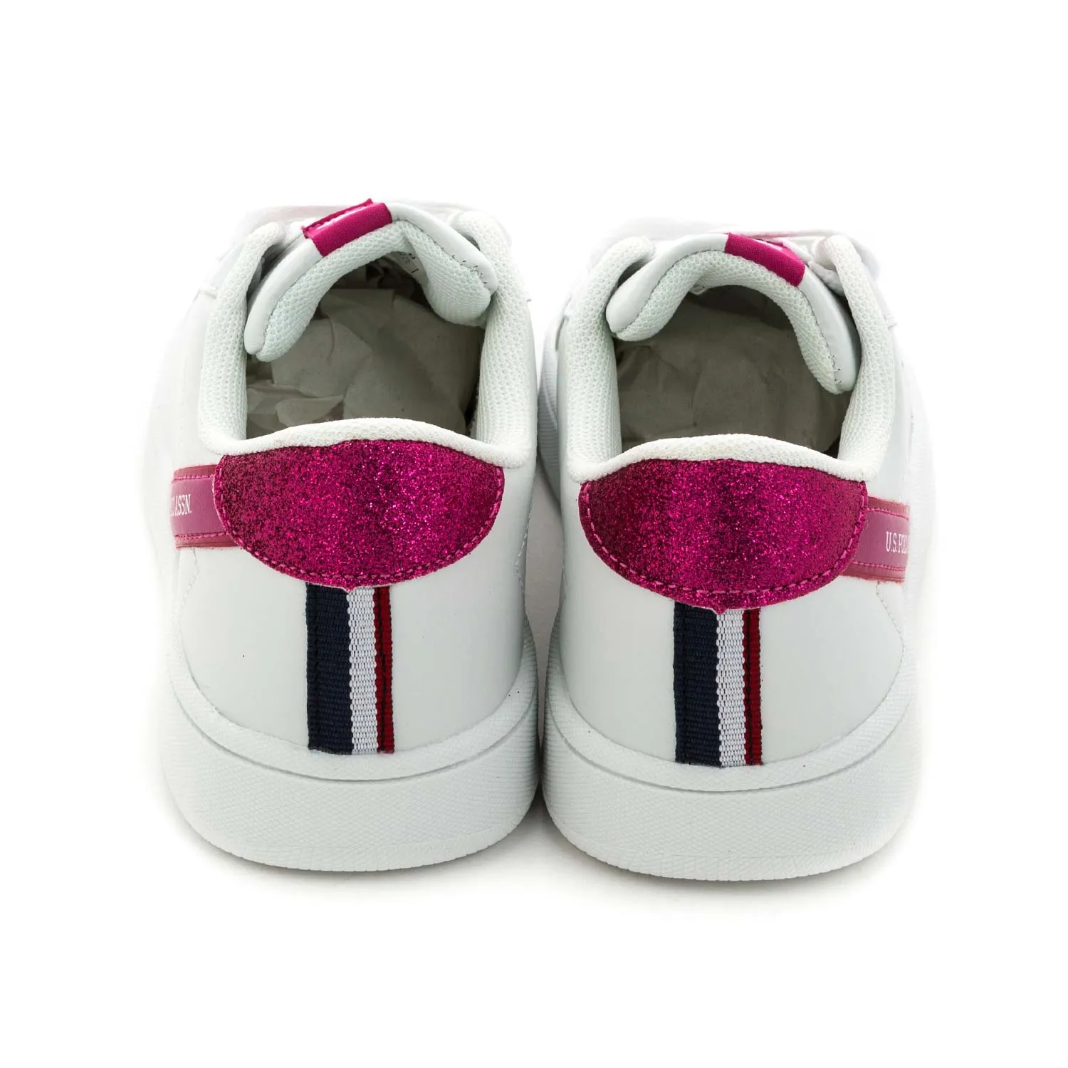 U.s. Polo Assn. White Sneakers For Girl