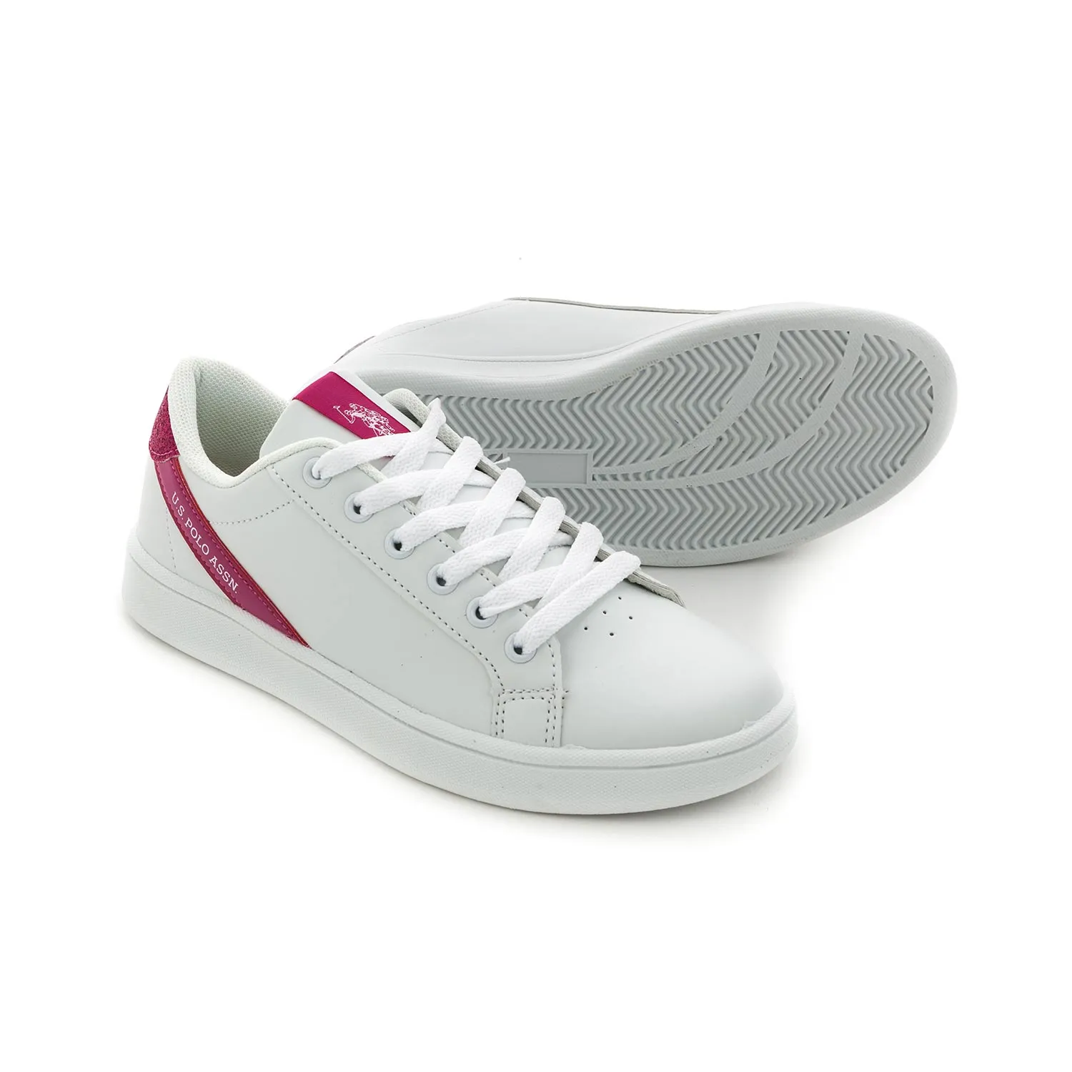 U.s. Polo Assn. White Sneakers For Girl