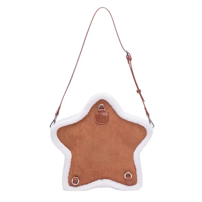 Vanilla Girl Sheepskin Star Backpack