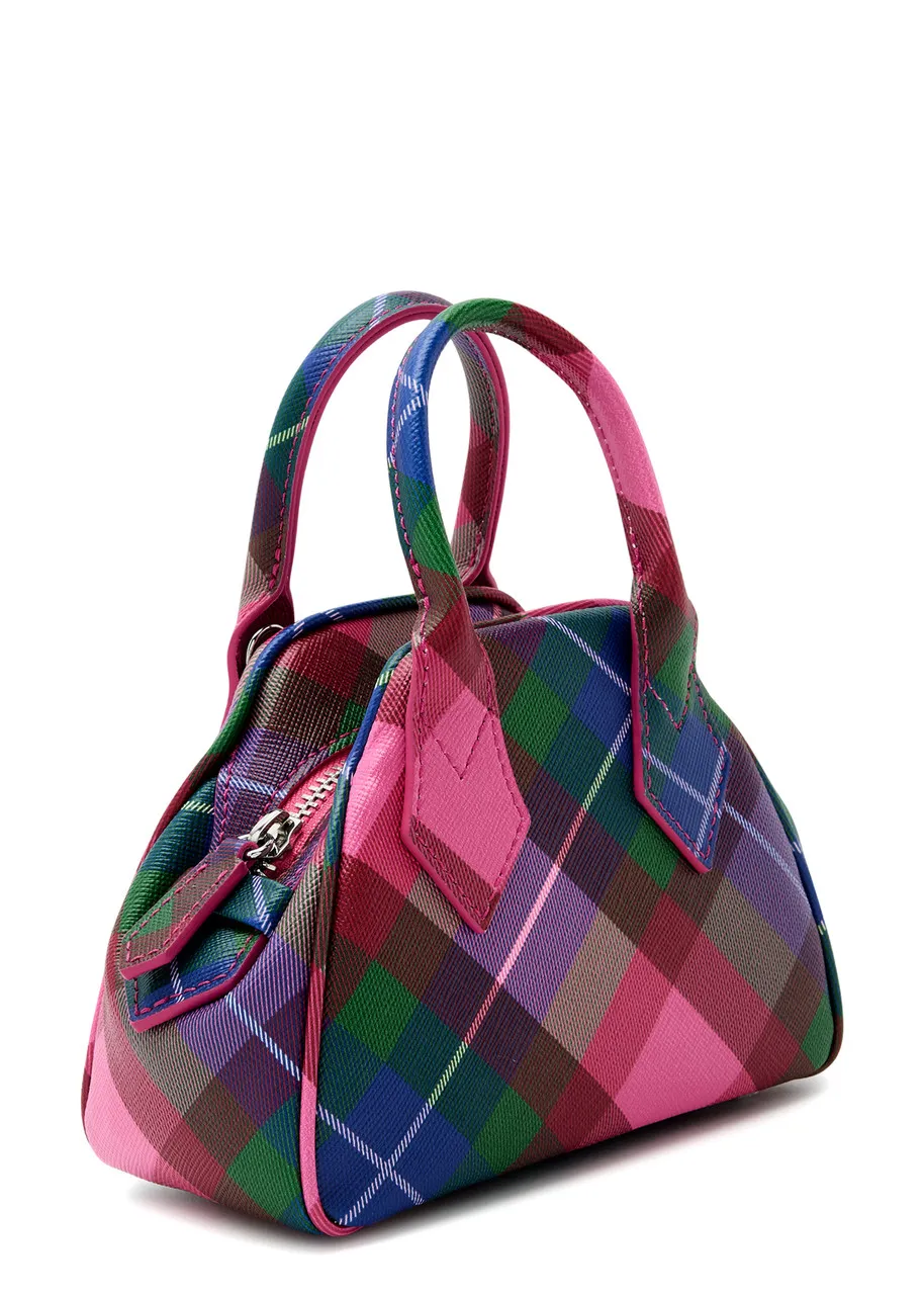 VIVIENNE WESTWOOD Yasmine mini tartan leather top handle bag -                         -                     -                