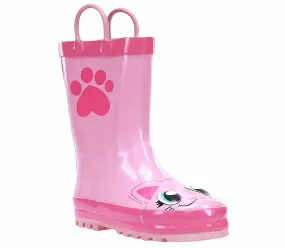 Western Chief Pink Kitty Youth Girls' (11-4) Rain Boot