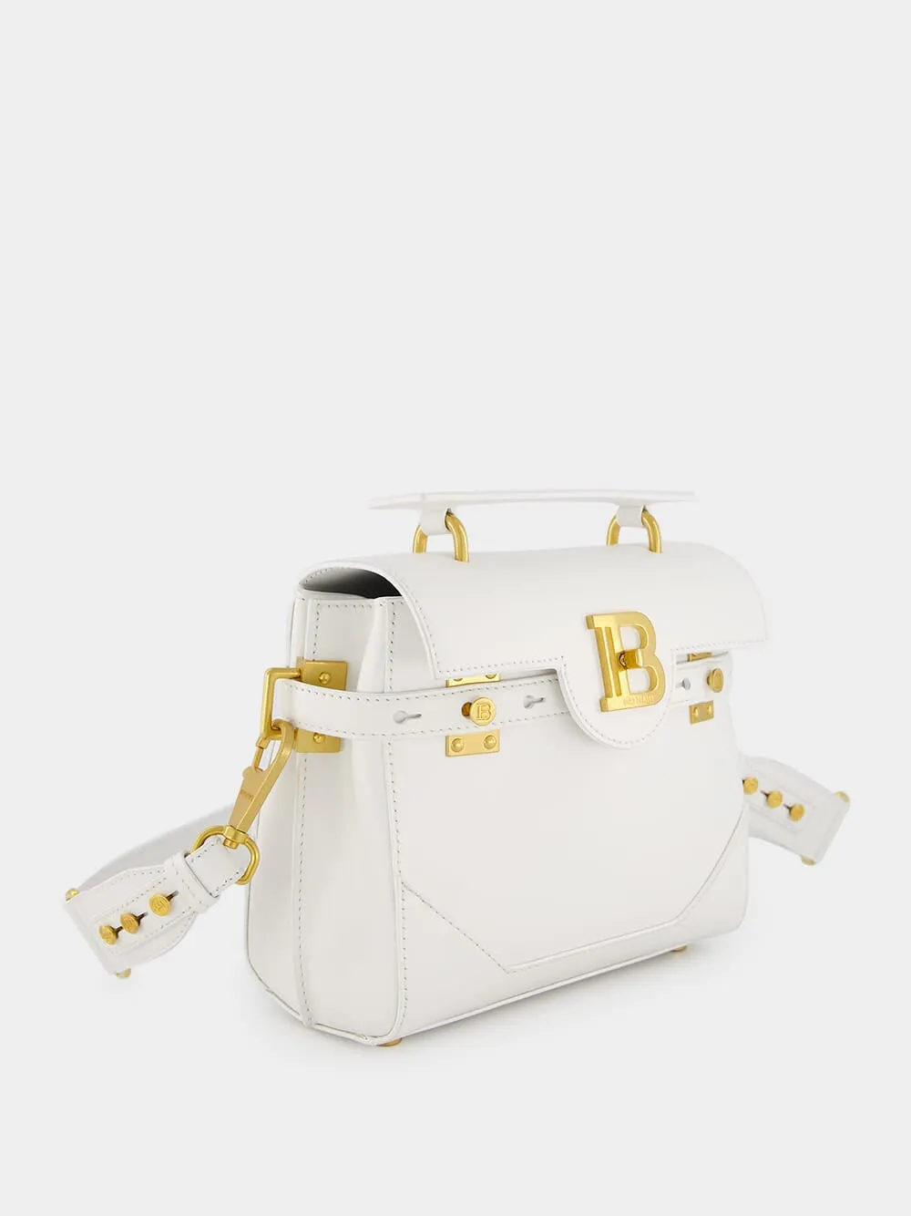 White B-Buzz 23 Grained Leather Bag