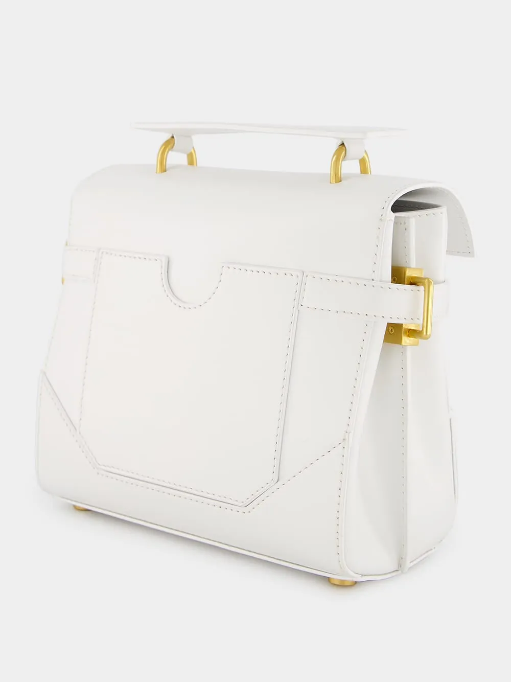 White B-Buzz 23 Grained Leather Bag