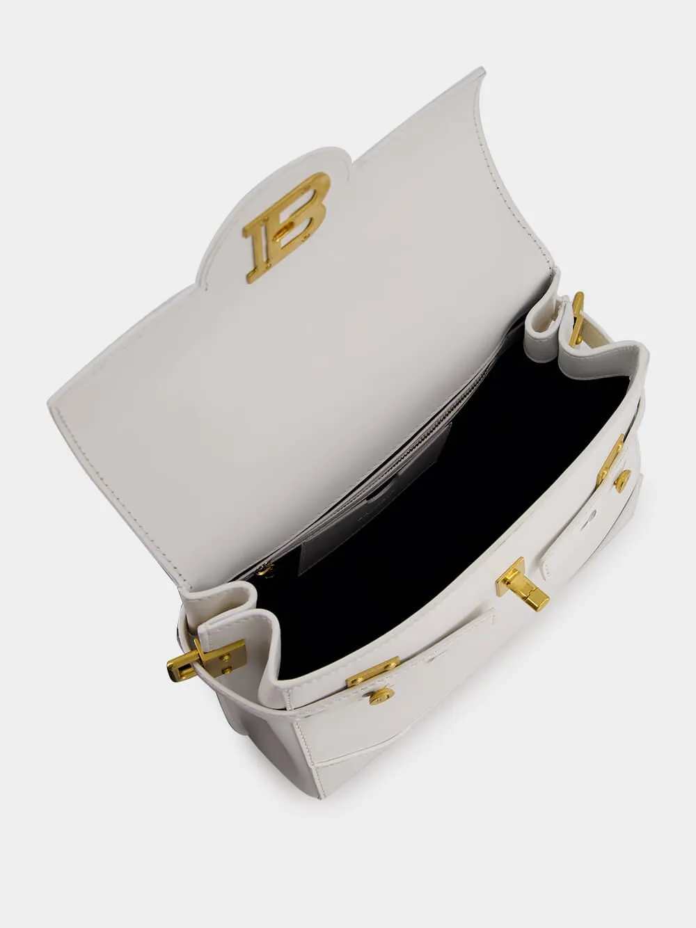 White B-Buzz 23 Grained Leather Bag