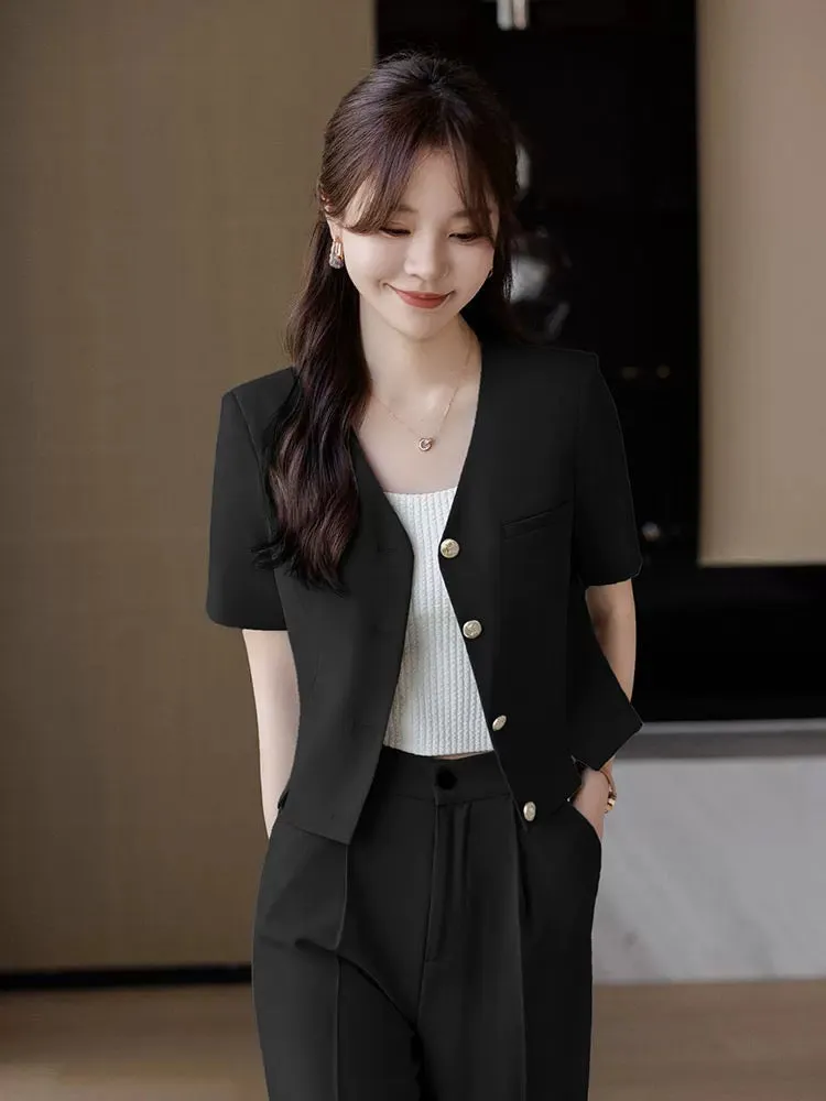 Wide-leg pants suit for women 2024 new summer wear complete set of two-piece age-reducing fashion, foreign style, fashionable an