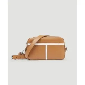 Wimbledon Shoulder Strap Leather Bag  - Tan