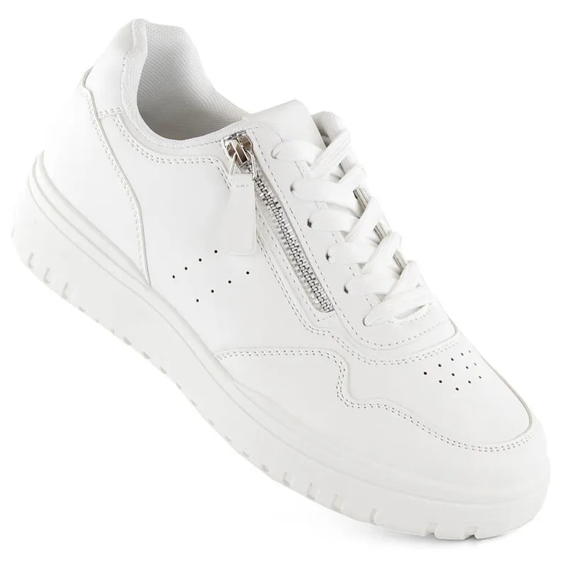 Women's white McBraun 23233 sports sneakers