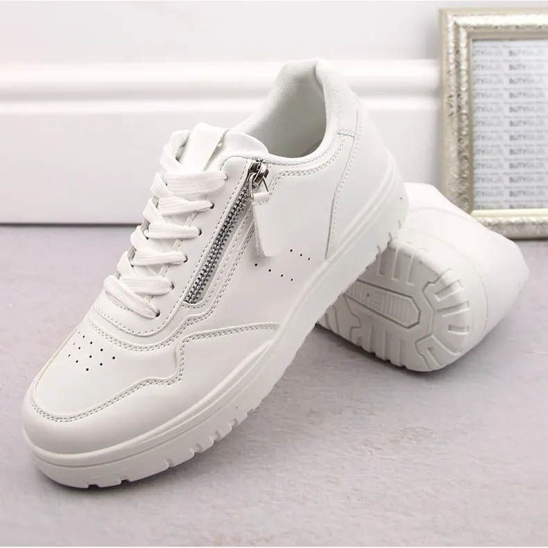 Women's white McBraun 23233 sports sneakers