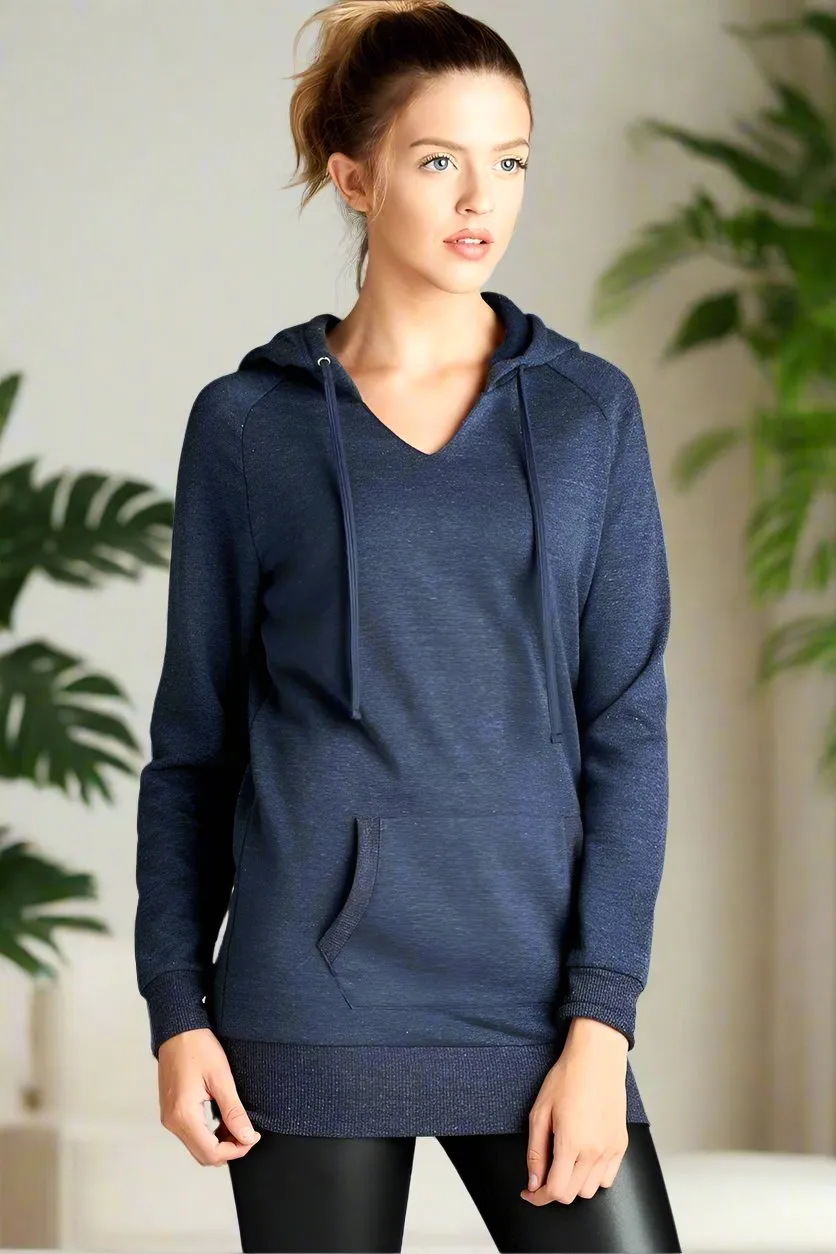 Womens Navy Blue Sweatshirt, Solid Hoodie, Sizes S/M/L, Slim Fit