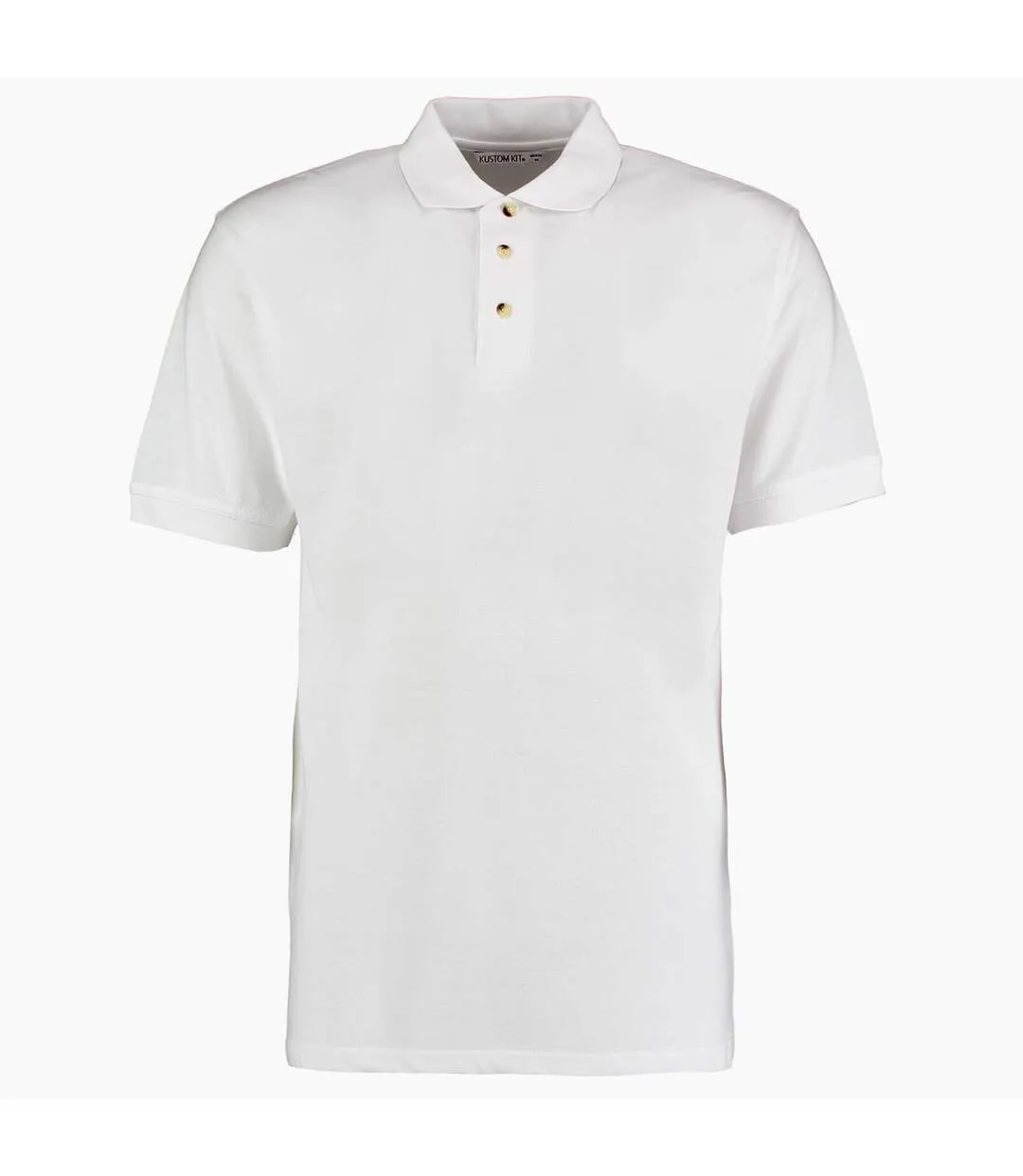 Workwear mens short sleeve polo shirt white Kustom Kit