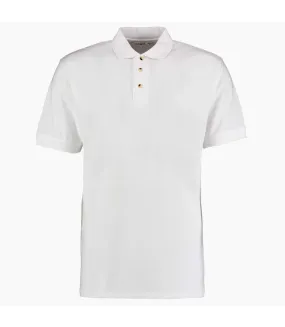 Workwear mens short sleeve polo shirt white Kustom Kit