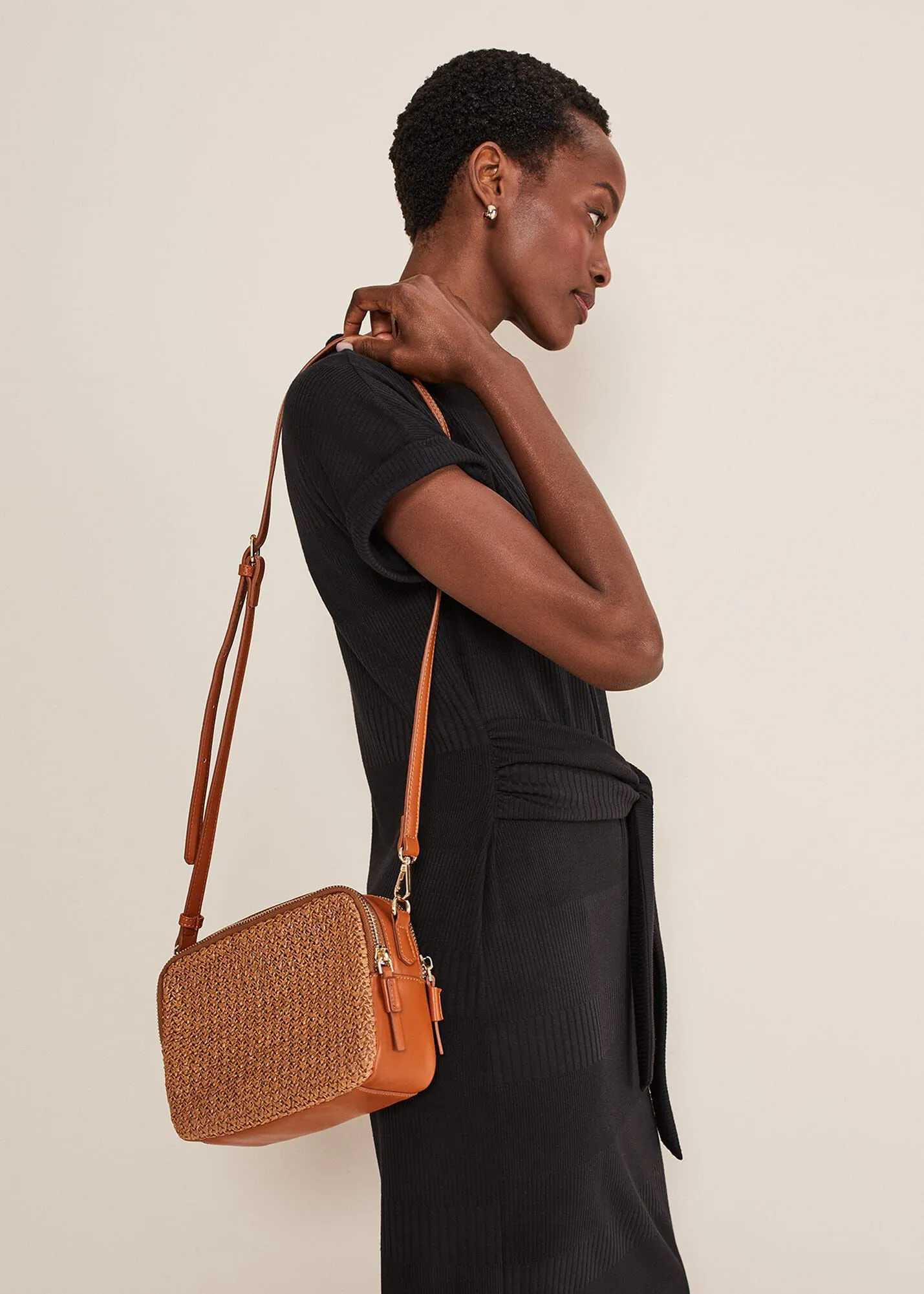 Woven Cross Body Bag