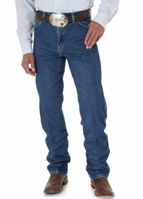 Wrangler Men's George Strait Cowboy Cut Original Fit Jeans in Stone Washed