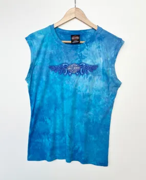 Y2K Harley Davidson Tie-Dye Vest Top (XL)