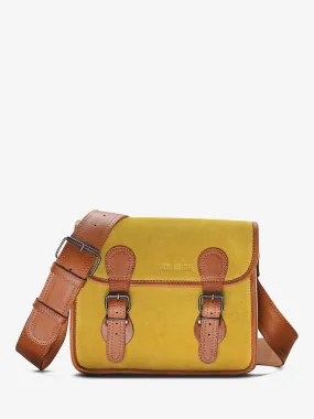 Yellow Leather Shoulder Bag - LaSacoche S Pampa Ligth Brown / Honey | PAUL MARIUS