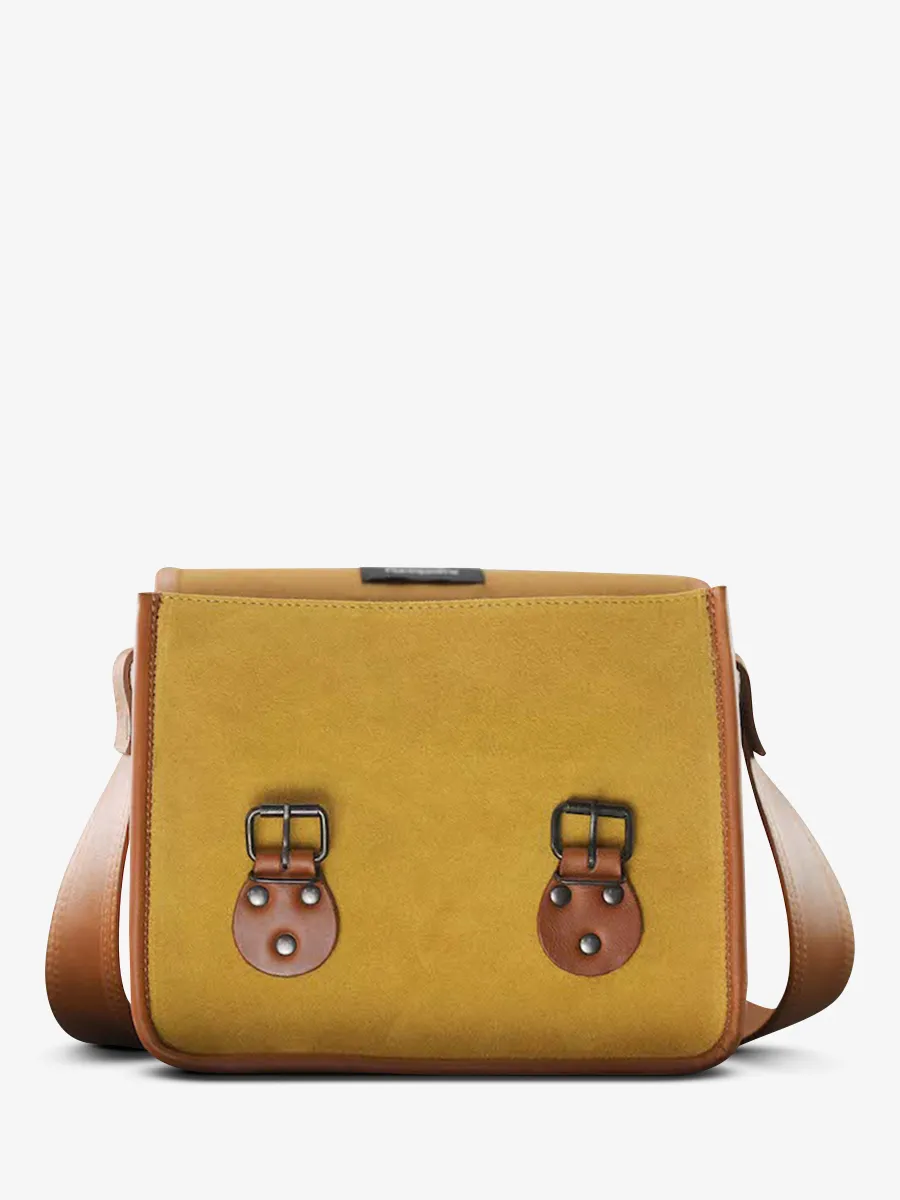 Yellow Leather Shoulder Bag - LaSacoche S Pampa Ligth Brown / Honey | PAUL MARIUS