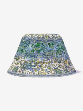 Zimmermann Girls Paisley Bucket Hat in Green