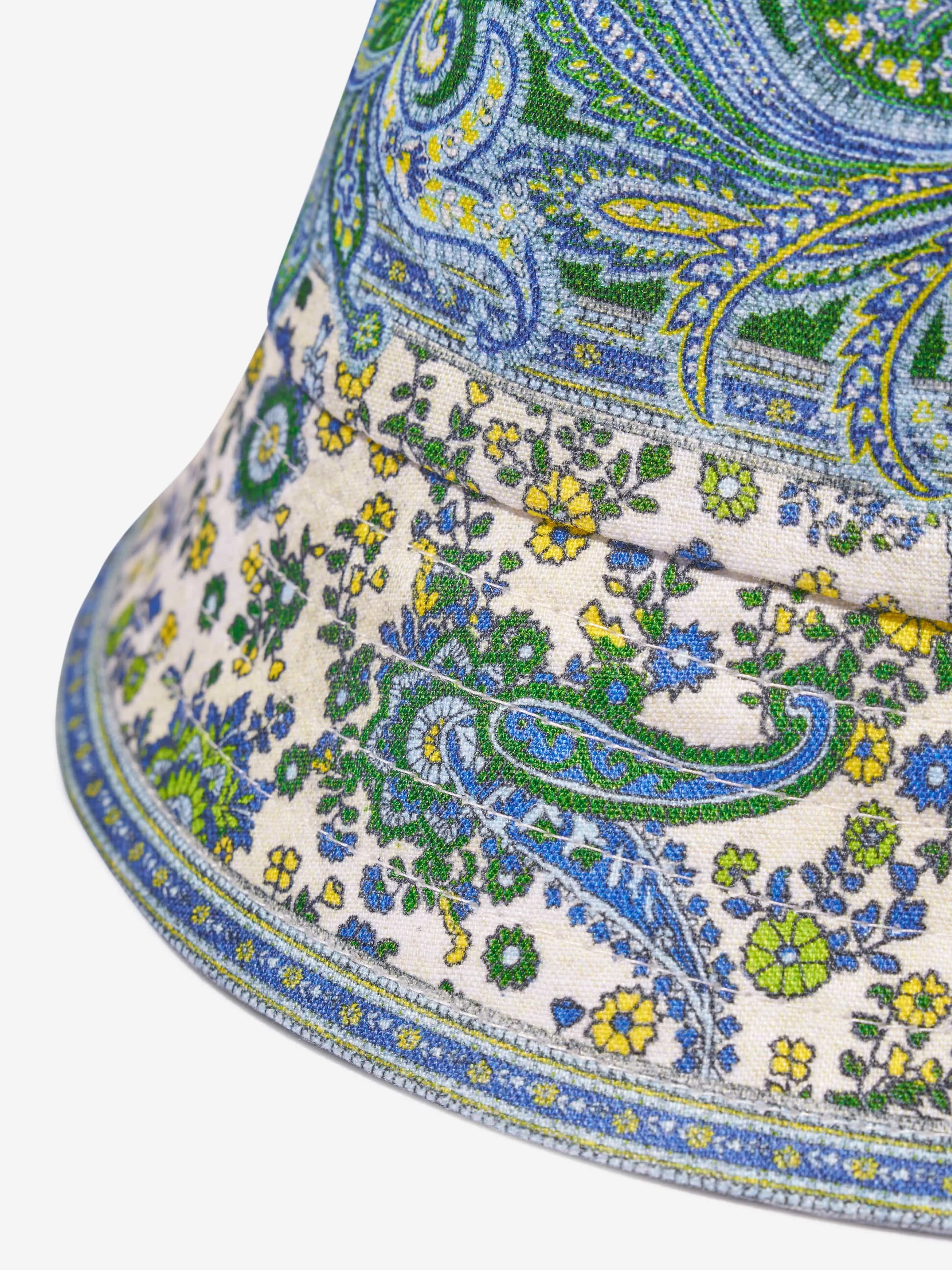 Zimmermann Girls Paisley Bucket Hat in Green