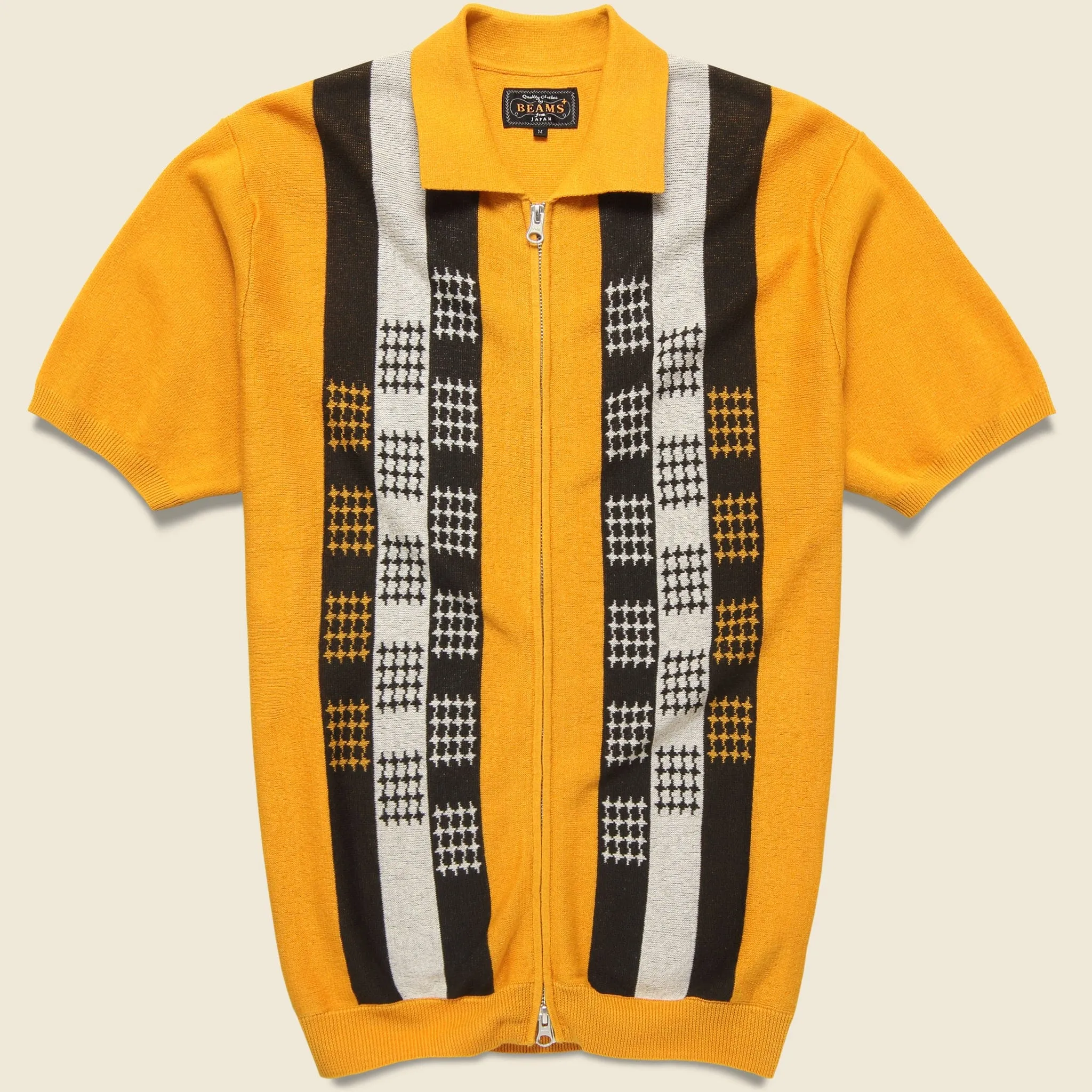 Zip Knit Polo - Orange/Black