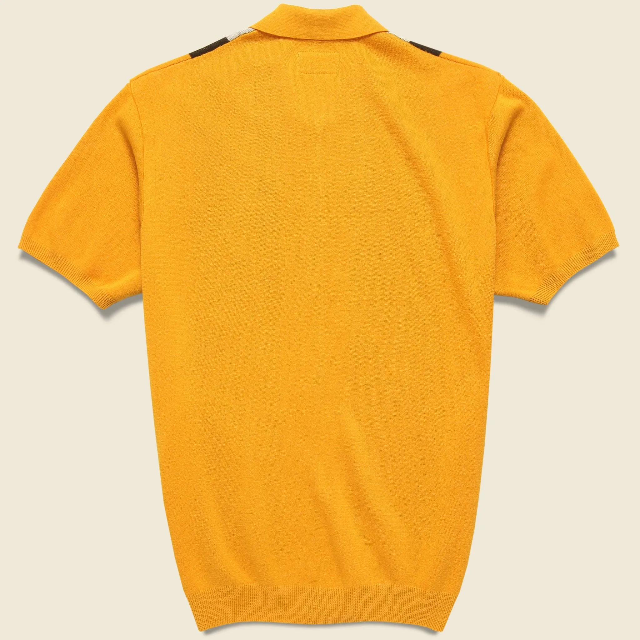 Zip Knit Polo - Orange/Black