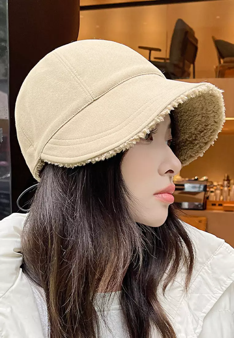 ZITIQUE Fashionable Plush Fisherman Hat