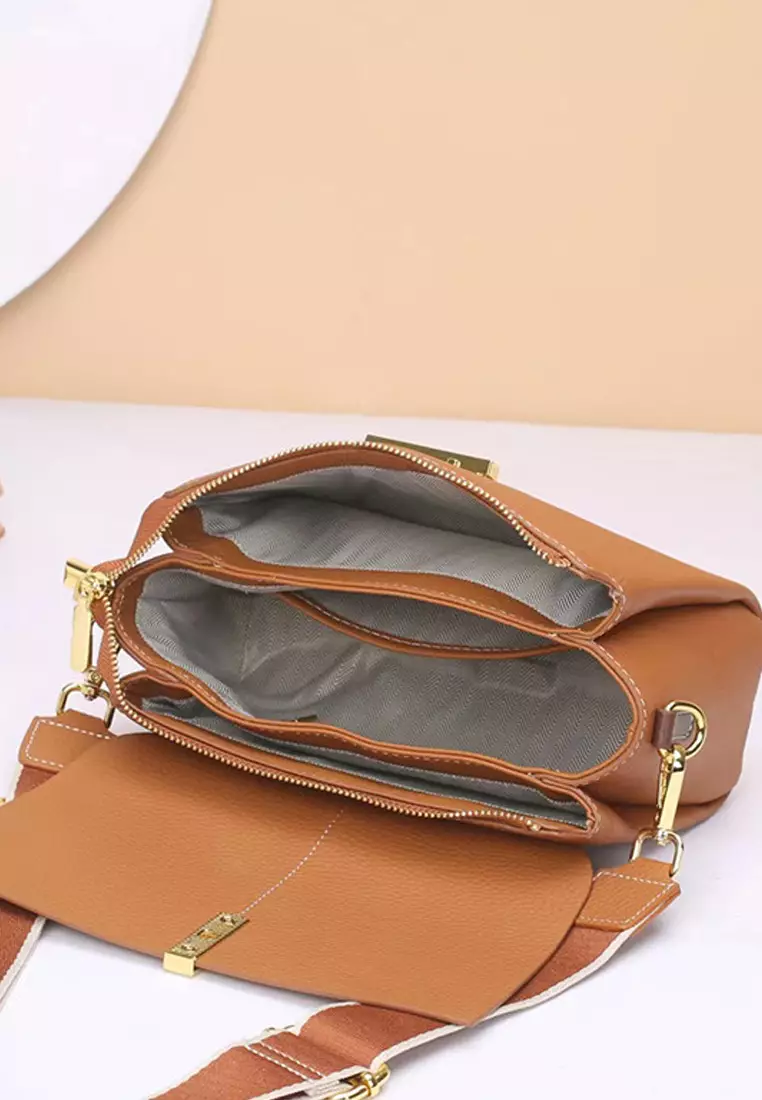 ZITIQUE Head layer cowhide shoulder oblique backpack